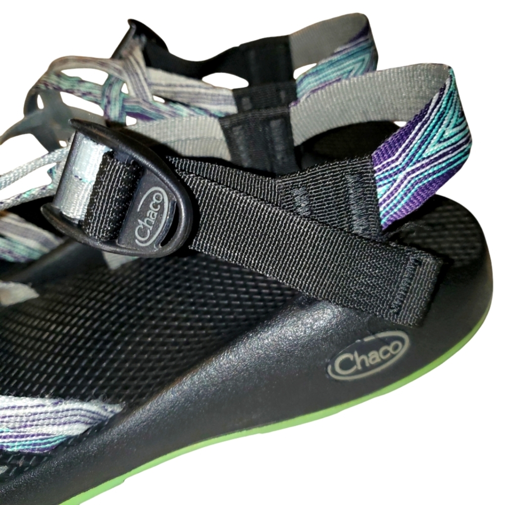 CHACO ZX/2 Sport Classic Purple/Teal Strappy Buckle Vibram Sandals Women's SZ 9 - Picture 4 of 12